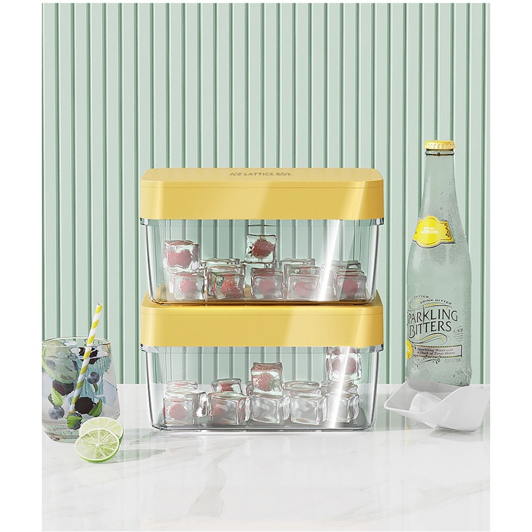 Khay Làm Đá Viên Silicon có Nắp tiện lợi 2022 + Tặng Xẻng Xúc Đá – BLUE DEER
