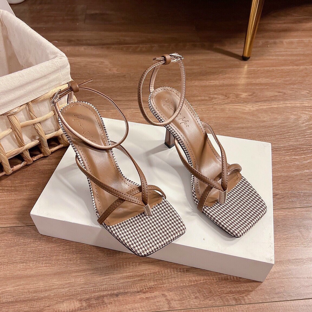 Giày nữ Sandal cao gót 7p quai mảnh gót nhọn 6 phân siêu đẹp