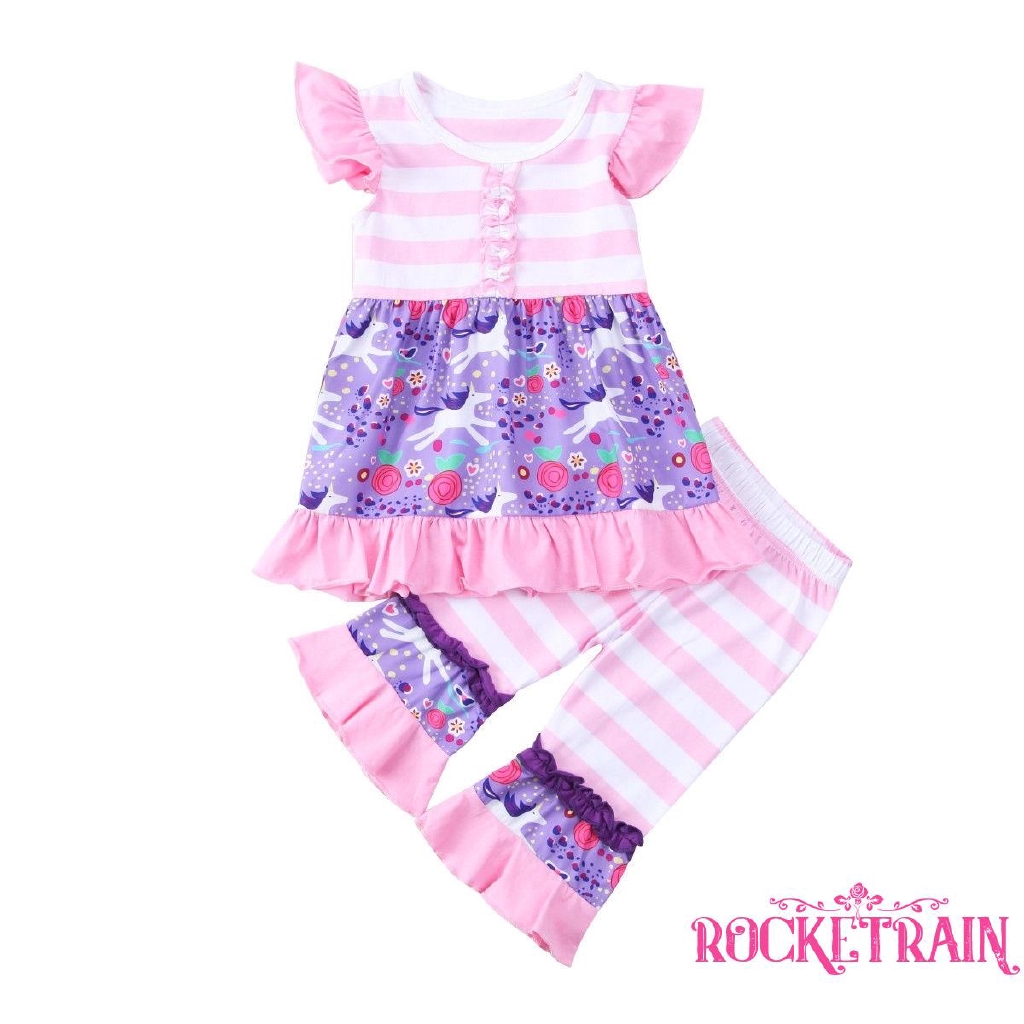 Set áo thun sát nách + quần legging cho bé gái