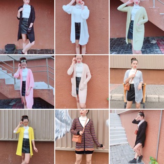 Áo khoác len form dài cardigan