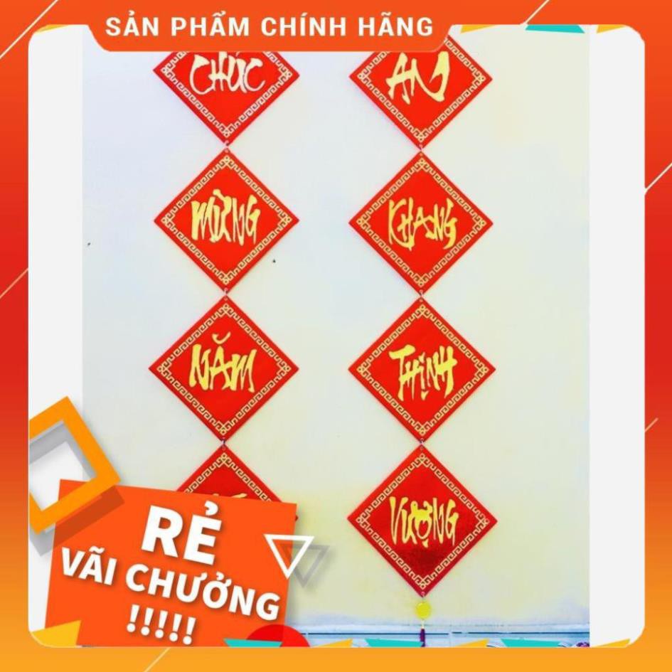 1 đôi khánh vuông, liễng trang trí tết cổ truyền chữ Việt Nam bọc vải nhung đẹp