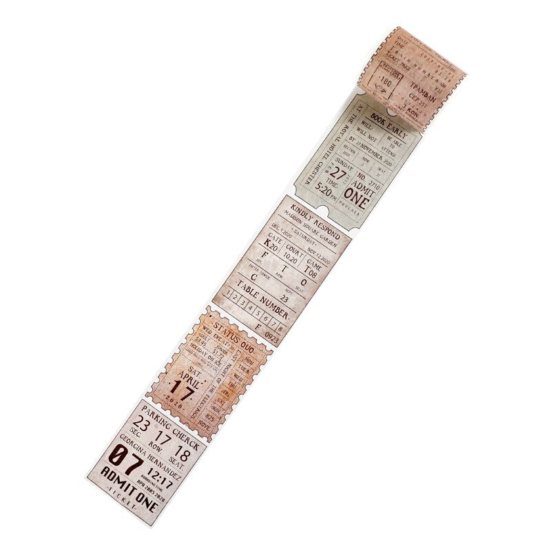 Cuộn băng keo giấy washi rộng 50mm phong cách cổ điển