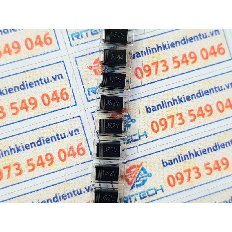 [Com bo 20 chiếc] US2M ( HER208 SMA) Diode chỉnh lưu 2A/100V DO-214AC