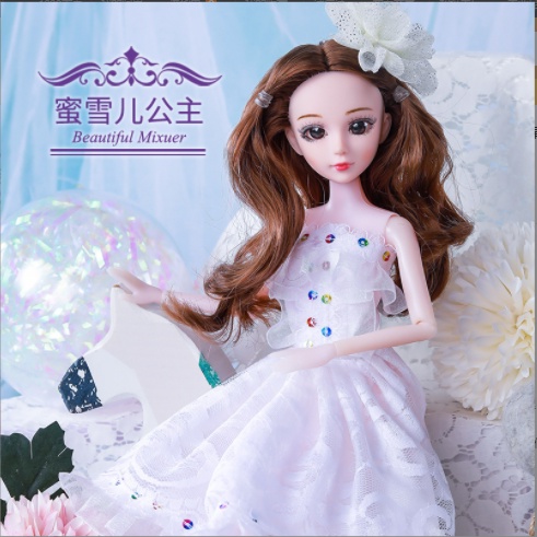 Búp bê Barbie cỡ lớn cao 40cm gồm phụ kiện thay quần áo, Đồ chơi búp bê công chúa cho bé