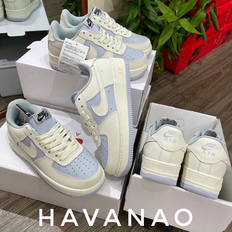 Giày Nike kem tím vitage cổ thấp 11 . Nike sneaker nam nữ kèm hộp