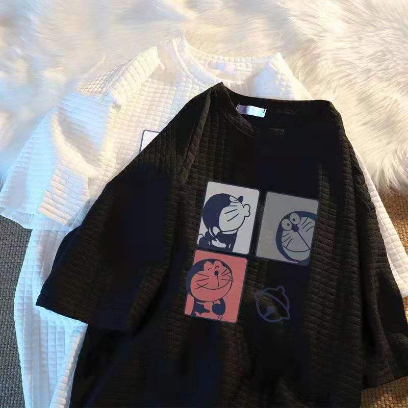 Áo Sơ Mi Ngắn Tay Họa Tiết Hoạt Hình Cá Tính Theo Phong Cách Hongkong