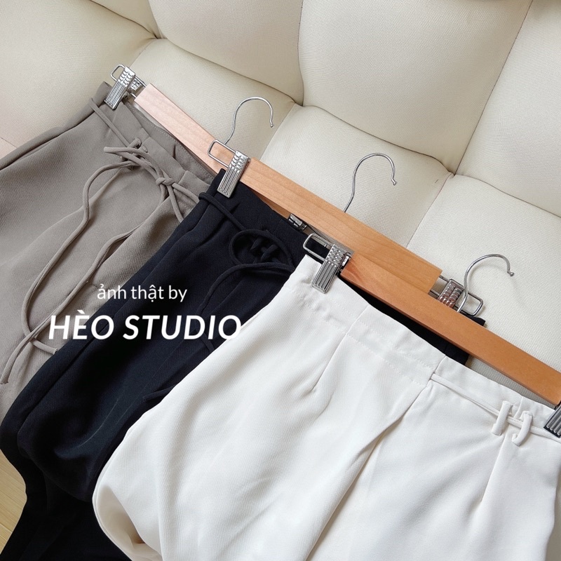 Quần Suông Vải Cột Dây Hèo Studio