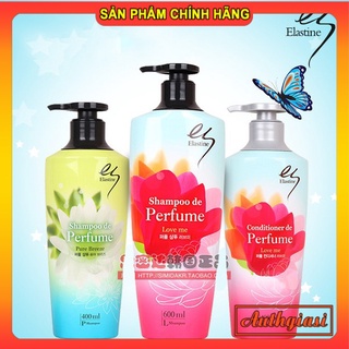 Combo 3 dầu gội ES Elastine Perfume 600ml + 400ml + xả 400ml hương nước hoa quyến rũ (2 gội + 1 xả)