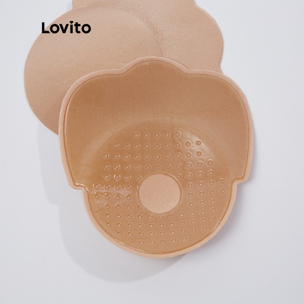 Phụ kiện đồ ngủ Lovito hình tròn phối ren màu trơn phong cách thường ngày L18X291 (Màu mơ/đen)