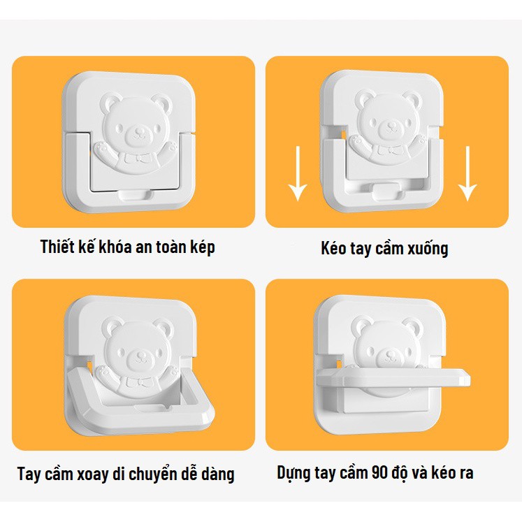 Combo 10 Bịt Ổ Điện Mặt Gấu An Toàn Cho Bé, Nút Bịt Ổ Điện 2 Chân 3 Chân Nhiều Màu Trơn