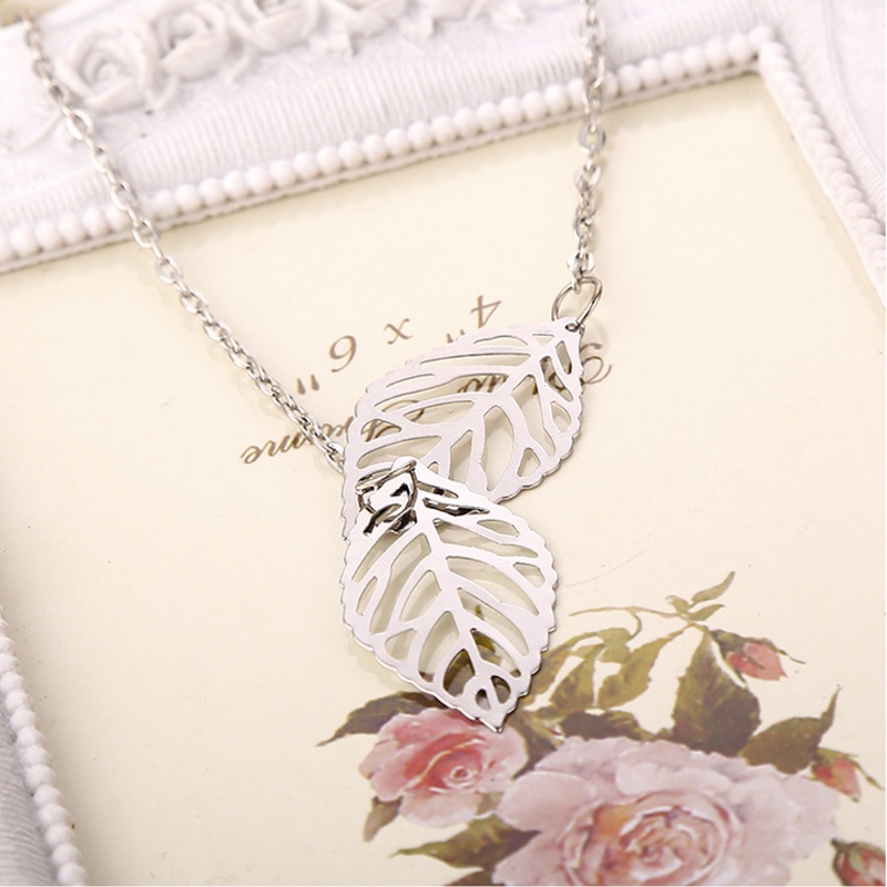 Dây Chuyền Hợp Kim Mặt Hình Chiếc Lá Đơn Giản Cho Nữ Mới