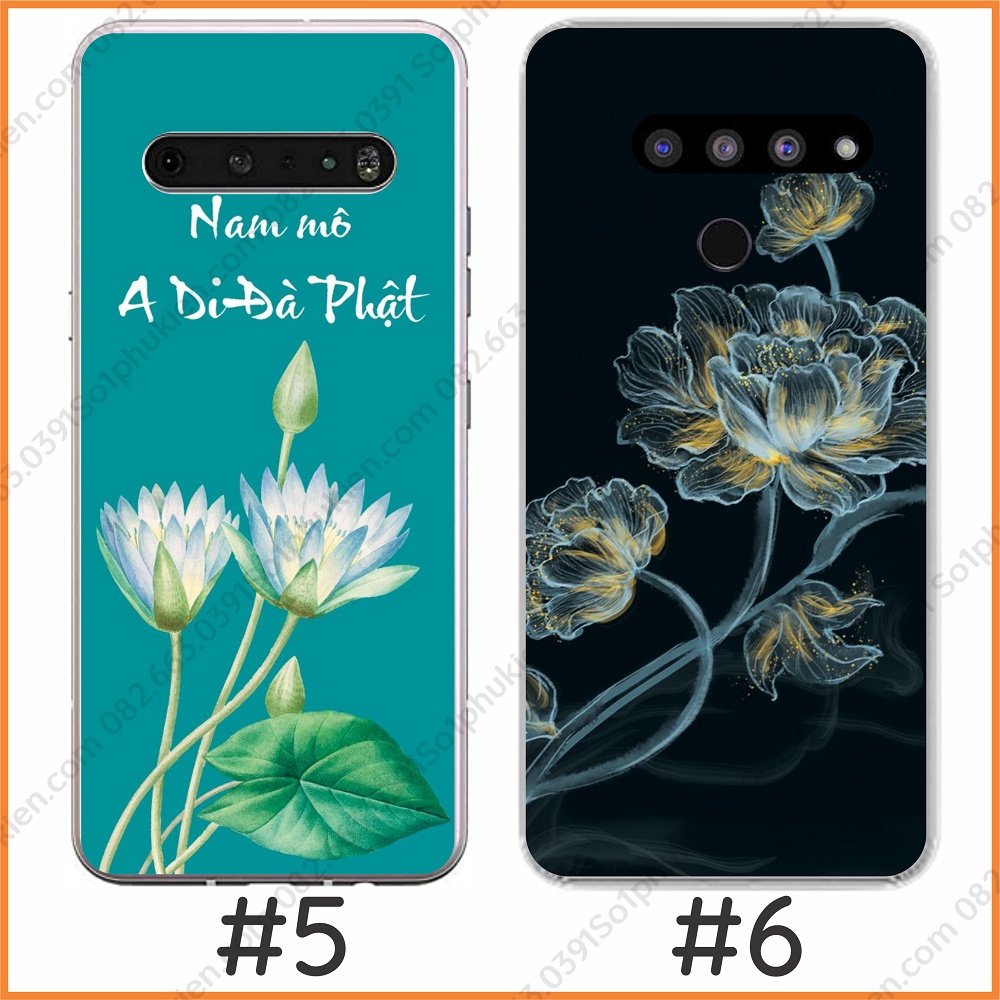 Ốp hình LG V50 V50S V50 thinq / V60 V60 thinq dẻo in hình thư pháp , hoa sen