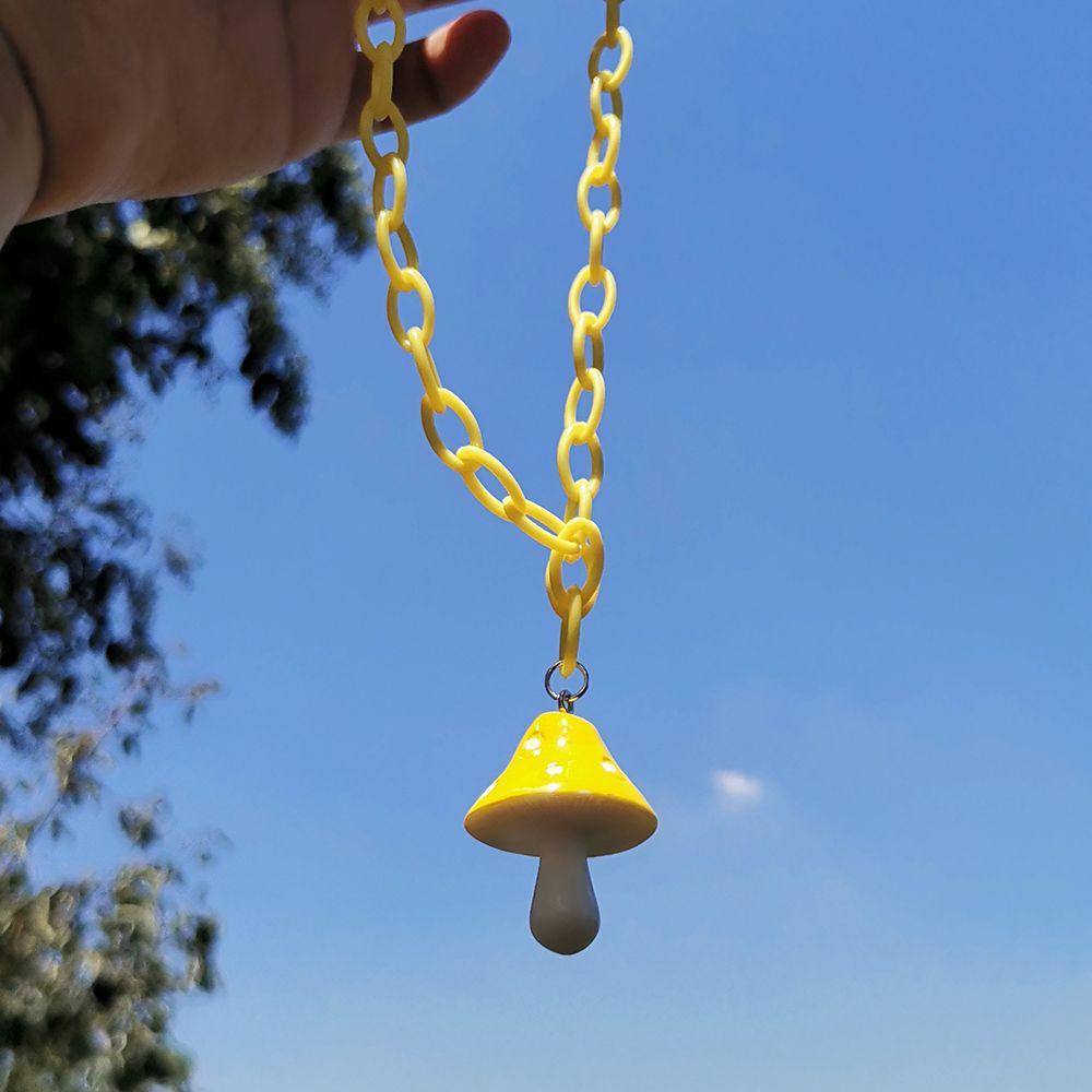Vòng cổ Mặt Hình Nấm Màu Kẹo Ngọt Dễ Thương Phong Cách Bohemian