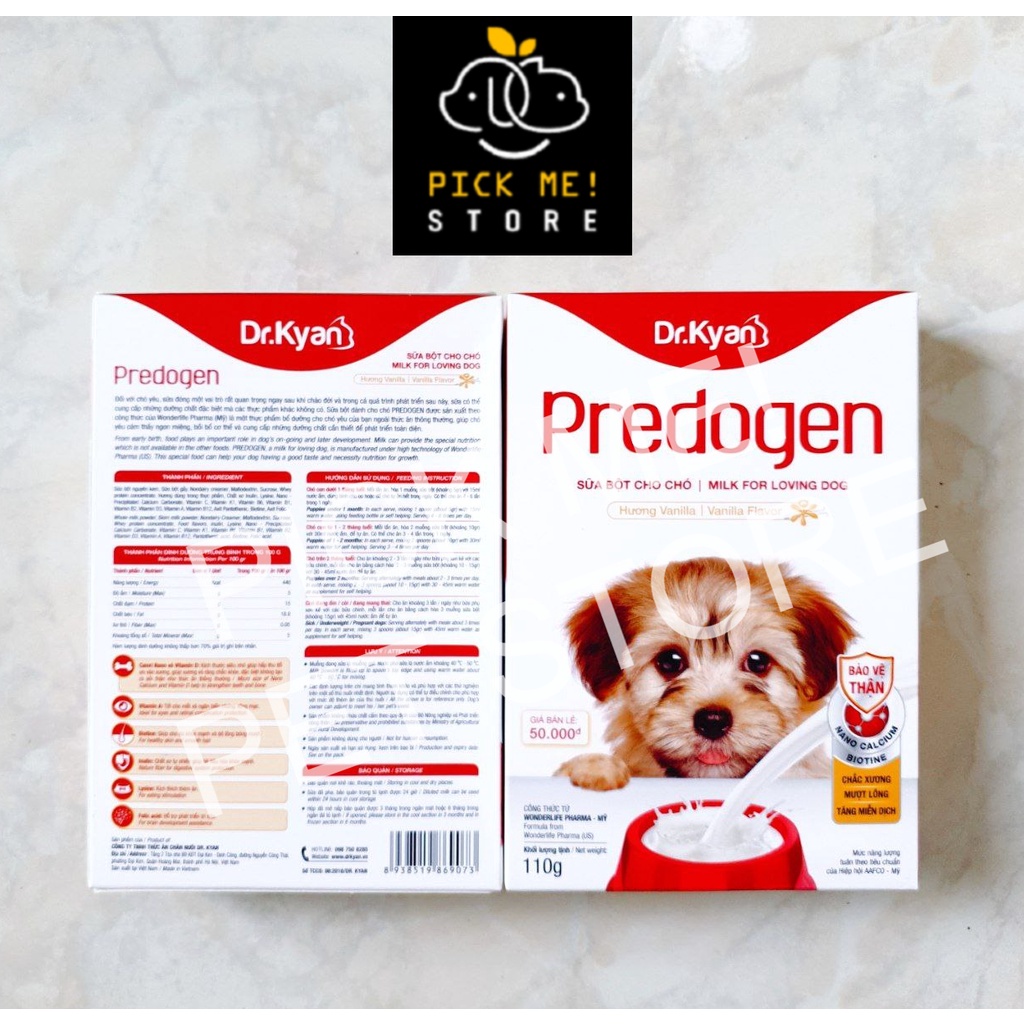 [ Hộp 110g ] Sữa Bột Cao Cấp Dr.Kyan Predogen | Precaten Cho CHÓ MÈO ĐANG MANG THAI &amp; CHÓ MÈO CON