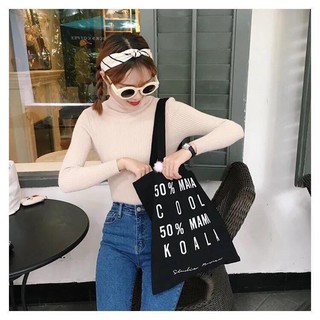 [CUTE, CHẤT ĐẸP] túi thô tote đen trắng