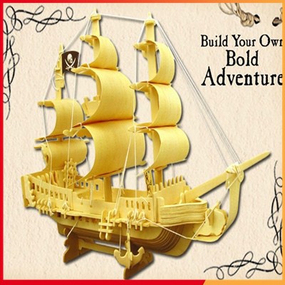 Đồ chơi lắp ghép gỗ 3D Tàu cướp biển Caribbean