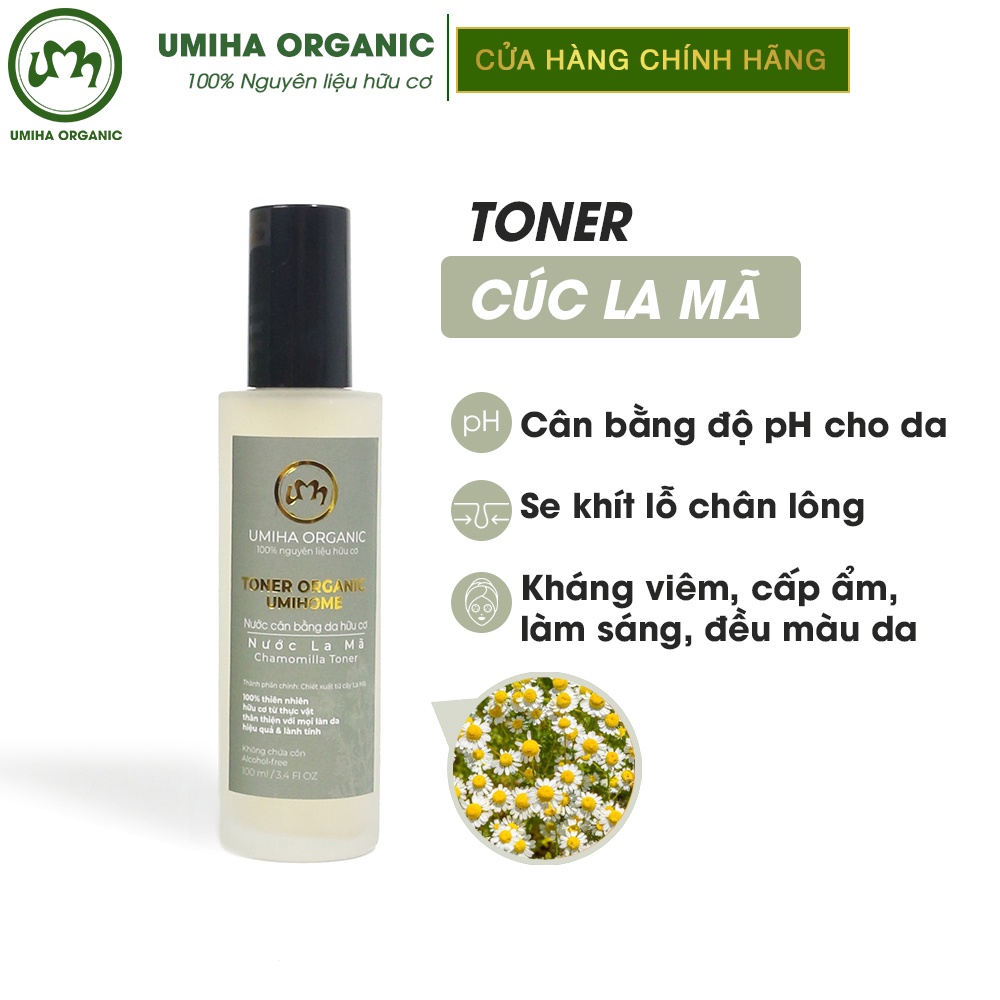 Toner Hoa Cúc La Mã hữu cơ UMIHOME 50/100ml | Nước cấp ẩm cân bằng da