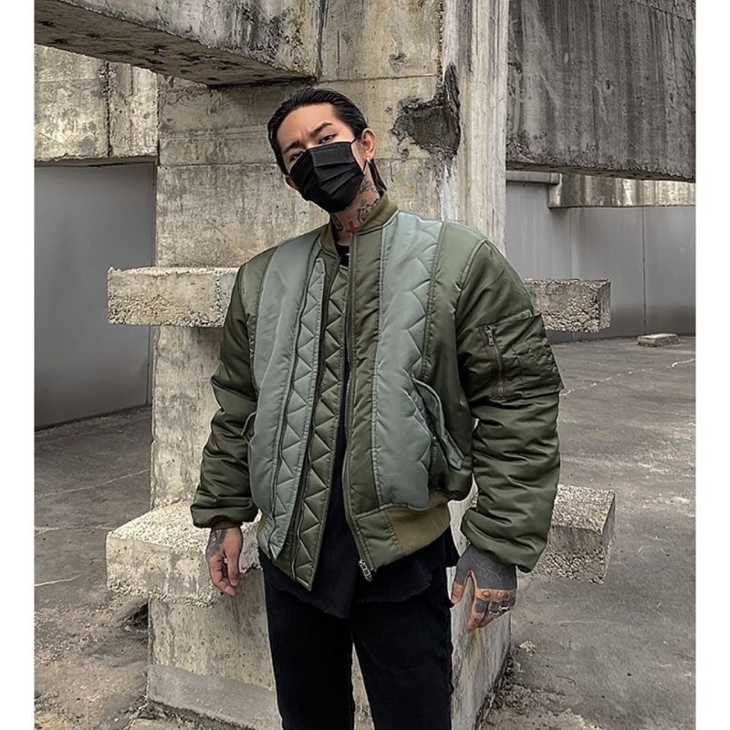 Áo khoác phối màu nam nót bông nhẹ màu xanh 🍉🍉🍉