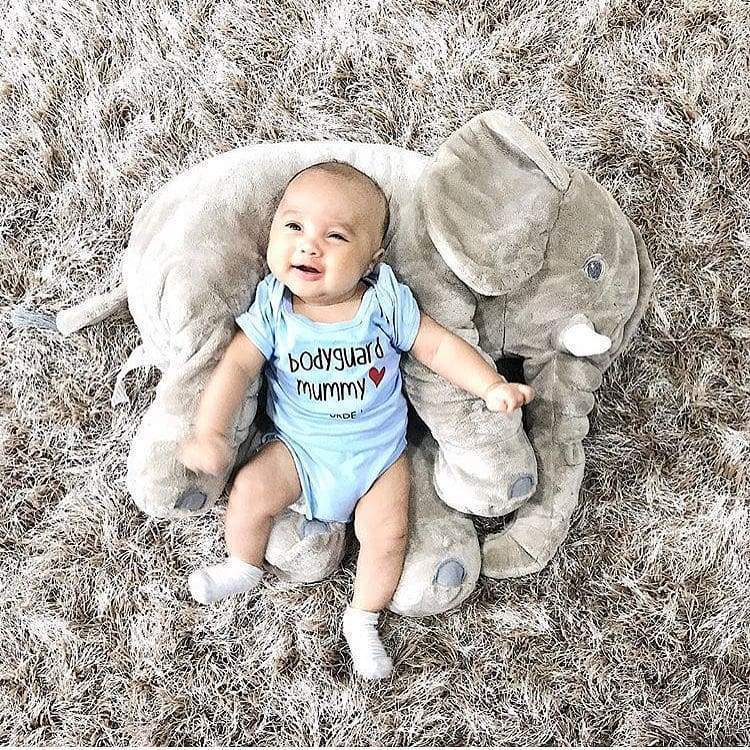 Gối Ôm Hình Chú Voi Nhồi Bông 40/80CM Vui Nhộn Cho Bé