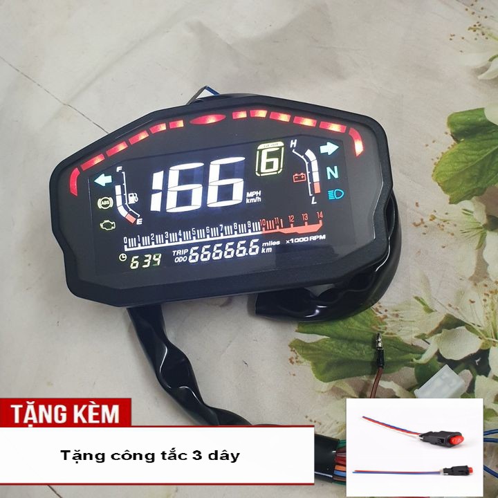 Đồng hồ điện tử màn hình LCD gắn xe DUCATI siêu ấn tượng  -  S2098