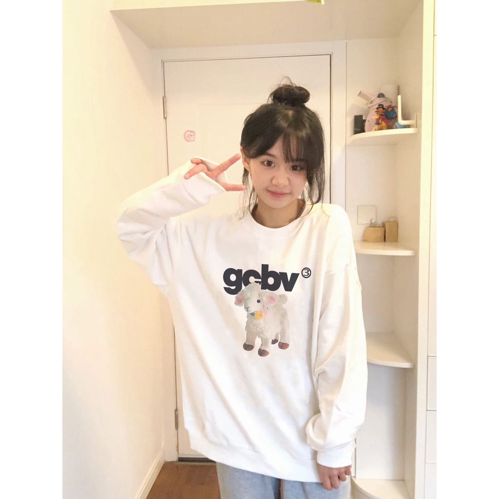 SELVZE Áo sweater Tay Dài Cổ Tròn Dáng Rộng Phong Cách Thời Trang retro Mỹ