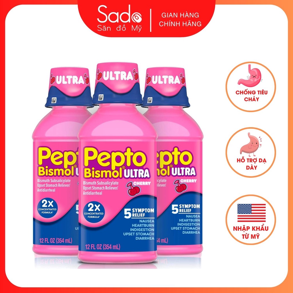 Siro Pepto Hỗ trợ tiêu hóa dạ dày Pepto Bismol
