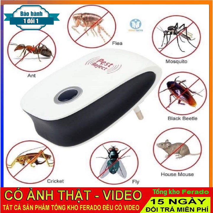 Máy Đuổi Chuột, Máy Đuổi Các Loại Côn Trùng Pest Reject Bằng Sóng Âm Hiệu Quả, Bảo Vệ Sức Khỏe, An Toàn Khi Sử Dụng