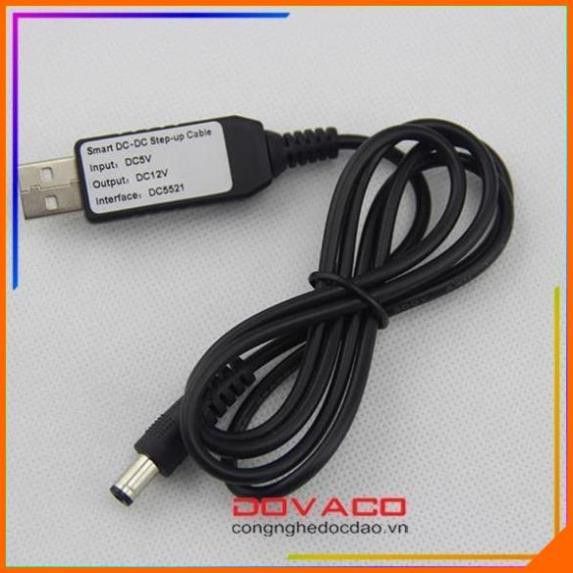 Cáp chuyển đổi điện áp từ cổng USB 5V sang 12V