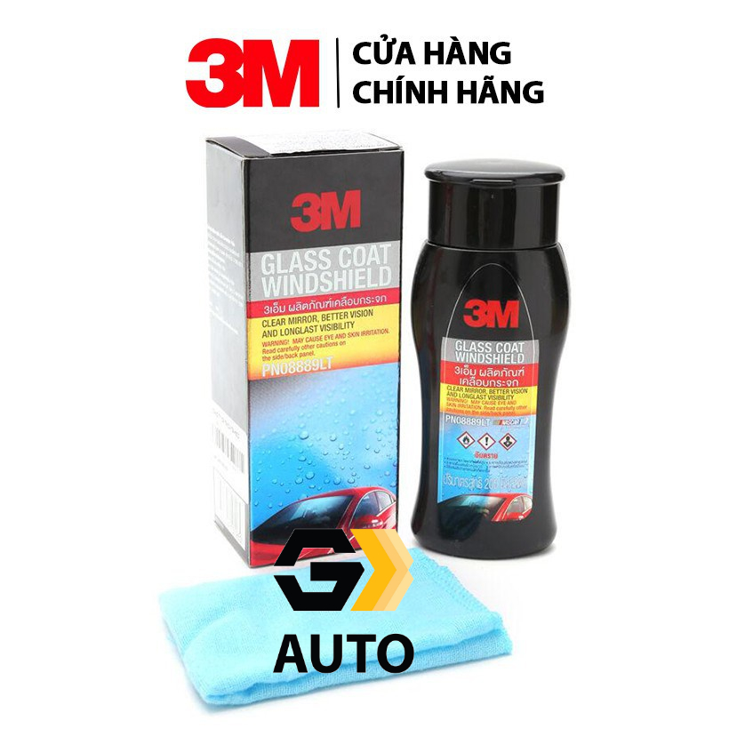 Dung dịch chống bám nước trên kính xe ô tô, chống bám nước mưa gương hậu, chính hãng 3M 08889LT 200ML [nhập Thái Lan]