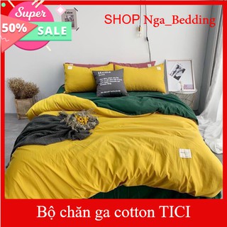 Bộ chăn ga cotton TiCi 💥CỰC SANG TRỌNG💥 set chăn ga nhập khẩu nhập khẩu Hàn Quốc màu mới