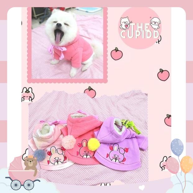 Áo Hoodie Thêu Gấu Có Nón Cho Thú Cưng CARAETS