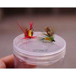 Mồi muỗi côn trùng lông giả câu cá thiểu, mương, ngão, chày, rô ta, cá suối cho cần ul