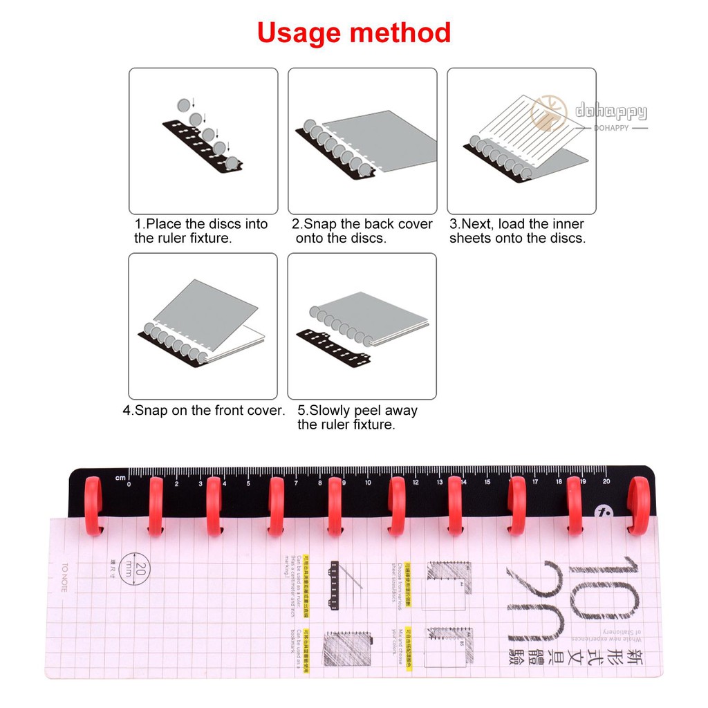 Sổ Tay 12 Lỗ 25mm Tự Làm Cho Học Sinh, Văn Phòng