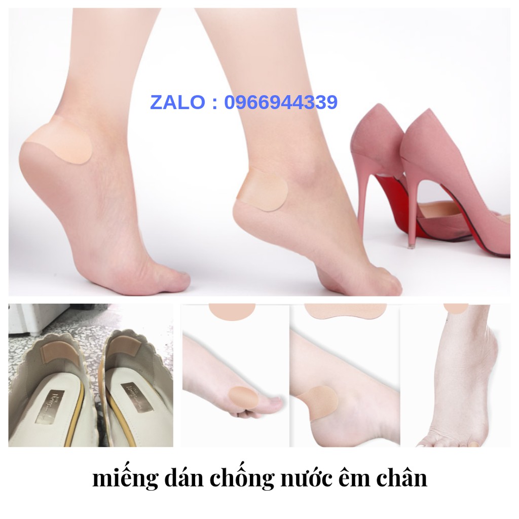 Băng Dán y tế Miếng dán Lót giày không thấm nước, giảm trầy da sưng tấy, nam và nữ sử dụng, chất liệu PE - Bộ 4 miếng