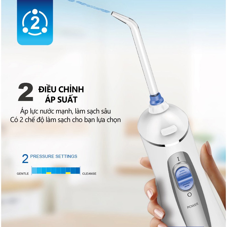 Máy tăm nước du lịch cầm tay waterpulse V400 - Chăm Sóc,Bảo Vệ Răng Miệng Hiệu Quả | Bảo Hành 1 Năm