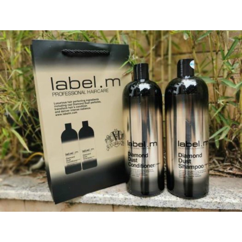 Cặp Dầu Gội Xả LABEL.M Daimond Dust 1000mlx2 | Dầu Gội Xả Phục Hồi Tóc Hư Tổn, Mềm Mượt