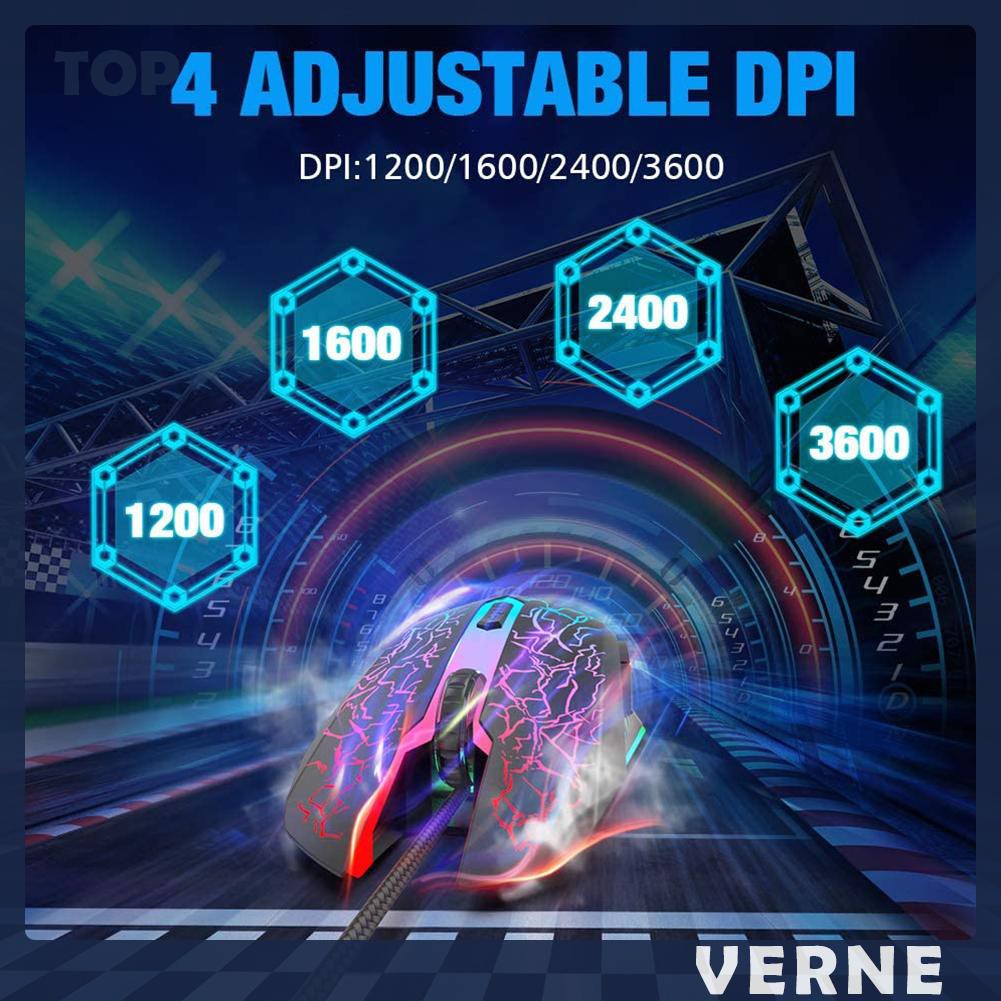 Chuột Gaming Verne 2400 Dpi Có Đèn Led Nền