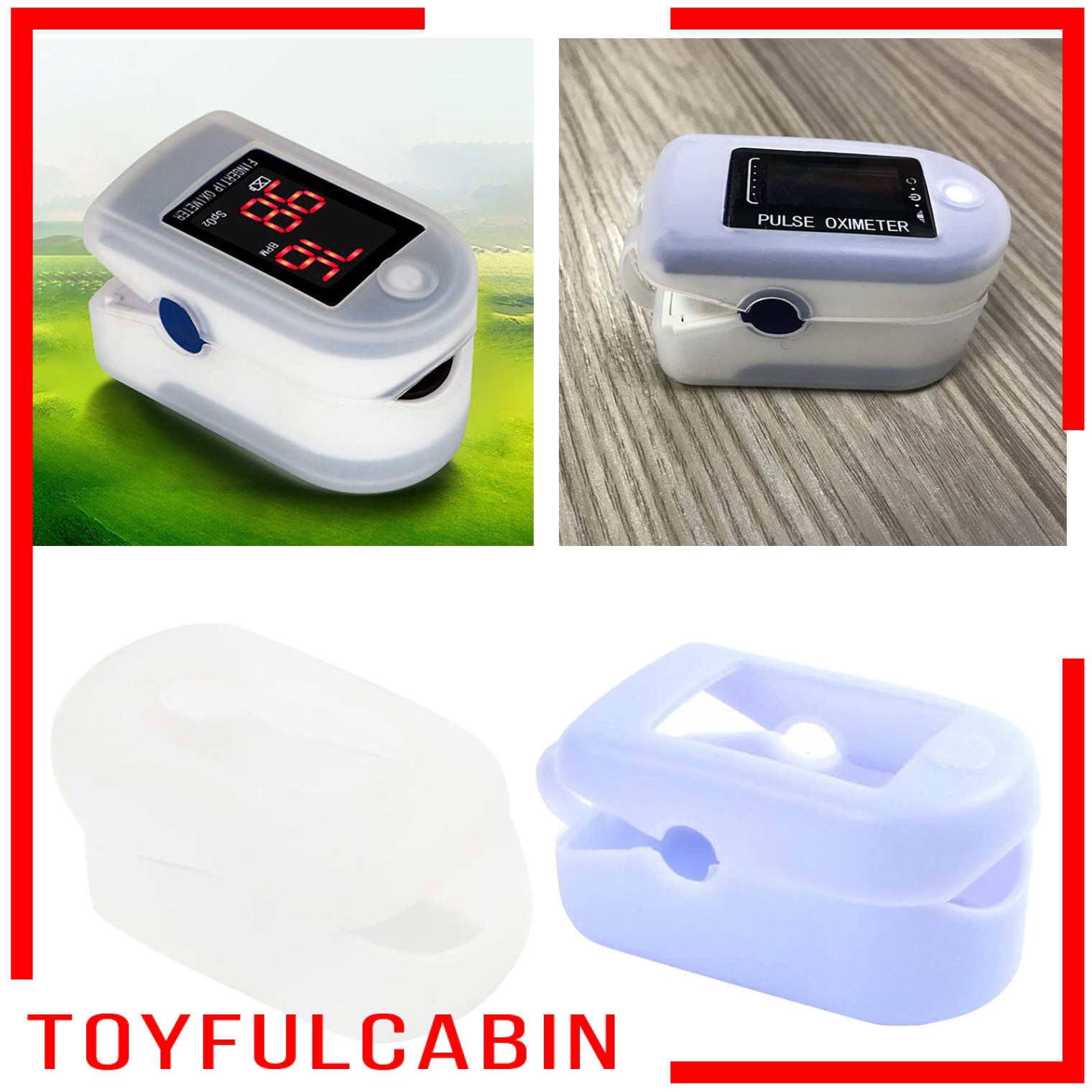 Vỏ Bọc Bảo Vệ Ngón Tay Oxy Máu Bằng Silicone Dễ Sử Dụng Cho Nhà Ở / Văn Phòng / Du Lịch