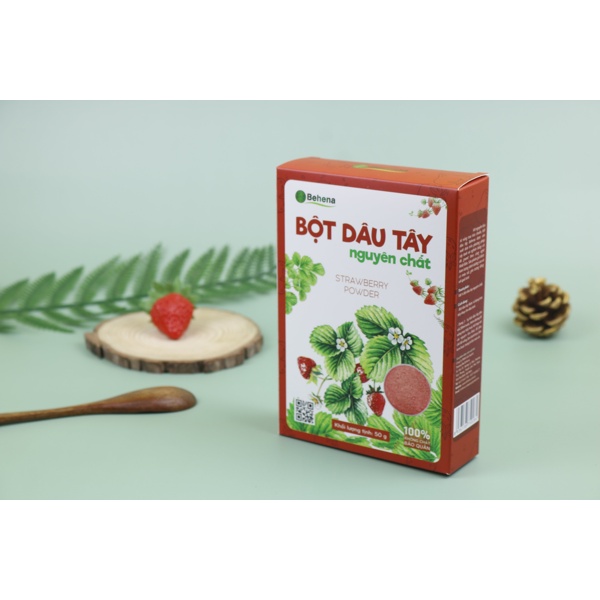 BỘT DÂU TÂY – Giúp tăng cường hệ miễn dịch, chế biến đồ uống, bánh kẹo (50g)