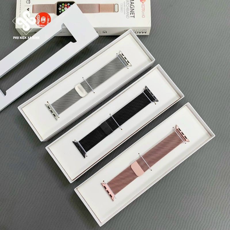 Dây đeo đồng hồ milanese loop Apple Watch chính hãng COTEetCI cao cấp