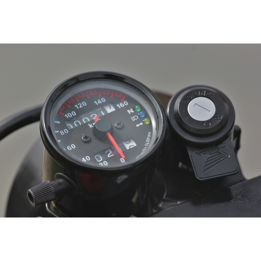 ĐỒNG HỒ CLASSIC ĐO KM CÓ 3 ĐÈN BÁO CHỨC NĂNG | HÀNG CAO CẤP CHUYÊN ĐỘ XE CAFERACER , TRACKER, BOBBER