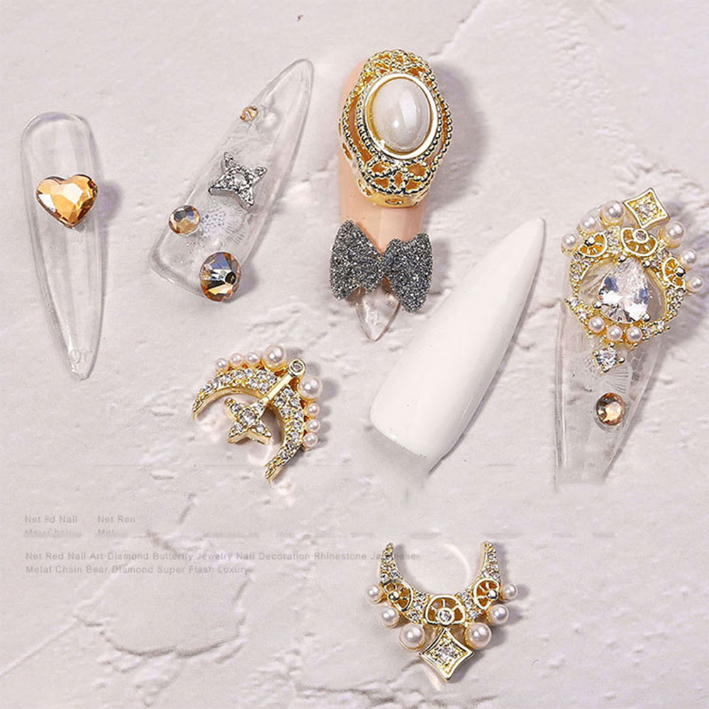 [Hàng mới về] Phụ kiện làm móng 3D đính kim cương trang trí nghệ thuật tự làm