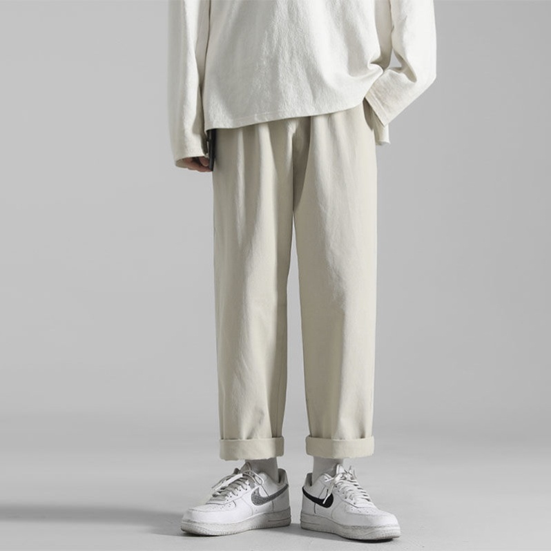 Quần dài ống rộng dáng suông thoải mái thời trang Hàn Quốc cho nam