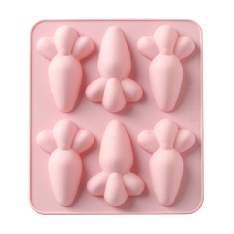 Khuôn Silicone Làm Bánh / Xà Phòng / Bánh Quy Hình Cà Rốt Phục Sinh Diy