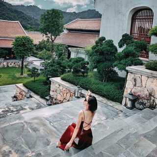 ĐẦM MAXI 2 DÂY ĐAN NƠ LƯNG ĐỎ ĐÔ FREE SIZE
