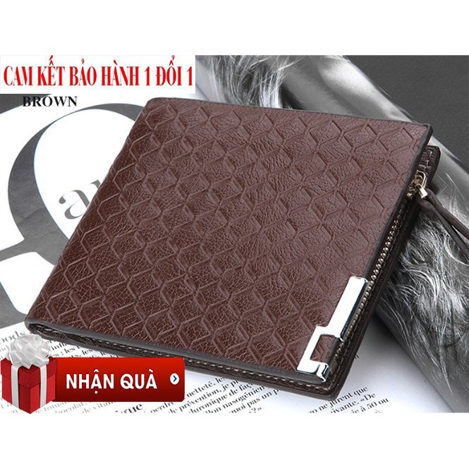 Ví da cao cấp kẻ ô vuông sang trọng mẫu Hàn Quốc