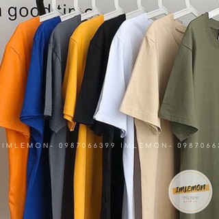 Áo thun trơn tay lỡ oversize - unisex