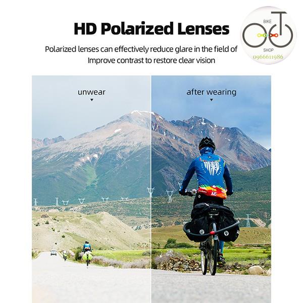 Kính ROCKBROS Đi Xe Đạp Phân Cực Với Tròng Kính Photochromic Chống Gió Chống Bụi UV400 Cho Nam Và Nữ