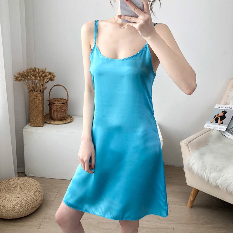 Đầm Ngủ Sexy💗Váy Ngủ 2 Dây❣️Váy ngủ 2 dây lụa mặc nhà nữ Lớp Cao Cấp Mềm Mát Mịn Quyến Rũ đồ ngủ | BigBuy360 - bigbuy360.vn