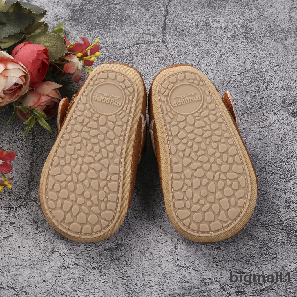 Giày búp bê da PU mềm chống trượt cho bé gái tập đi